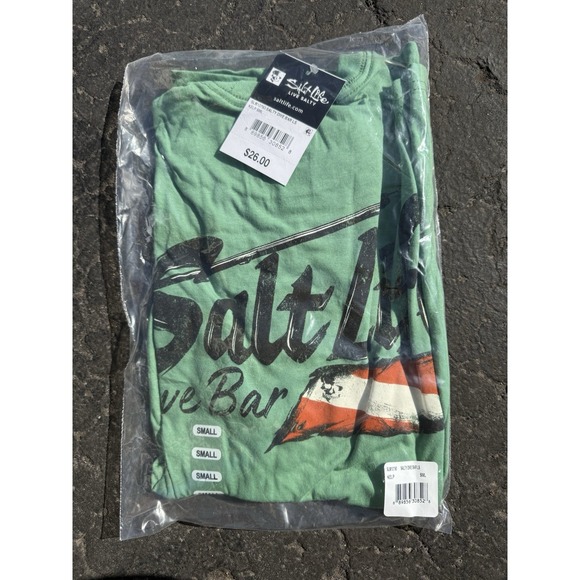 Mens Salt Life Salty Dive Bar Green Graphic Long Sleeve T-Shirt - Small- NWT - Picture 4 of 4